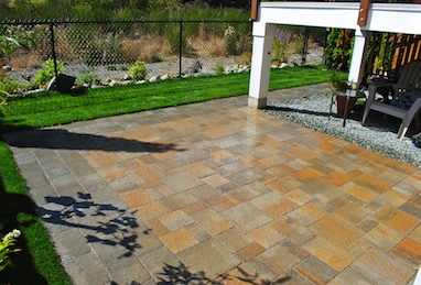 interlocking brick paving stone patio victoria